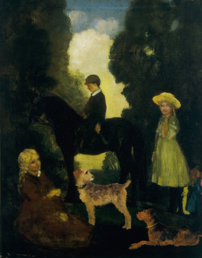 Children, Dogs and Pony by Arthur Bowen Davies